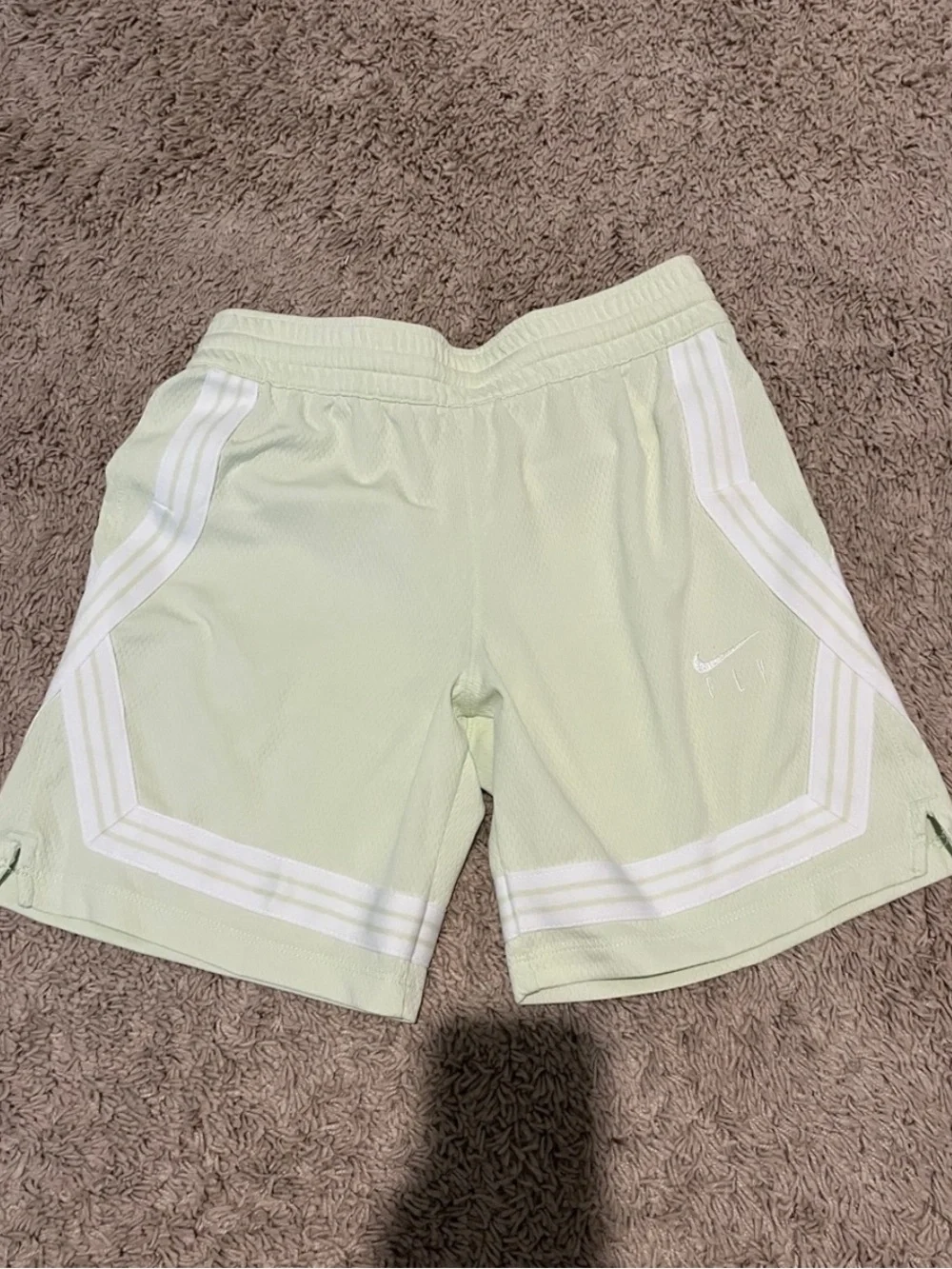 2 Nike Fly Girls Shorts -light blue and lime yellow